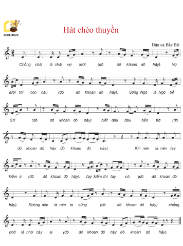 Bài hát Hát chèo thuyền trang 11 Âm nhạc lớp 7 Cánh diều