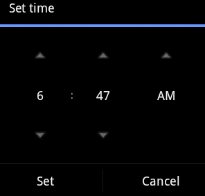 TimePicker trong Android