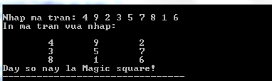 Kiểm tra ma phương (Magic Square) trong C