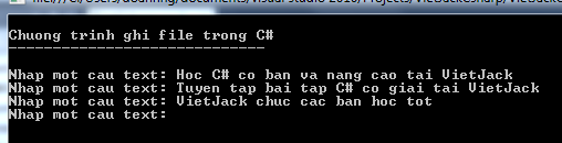 Ghi file trong C#