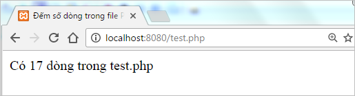 Đếm số dòng trong file PHP | Bài tập PHP có giải