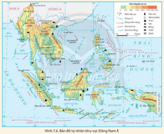 Quan sát bản đồ tự nhiên của từng khu vực của châu Á và các thông tin trong bài