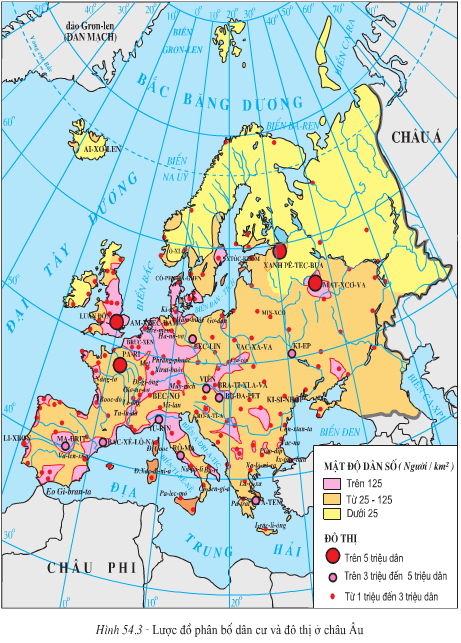 Trắc nghiệm Địa Lí 7 Bài 54: Dân cư xã hội châu Âu hay, chi tiết 