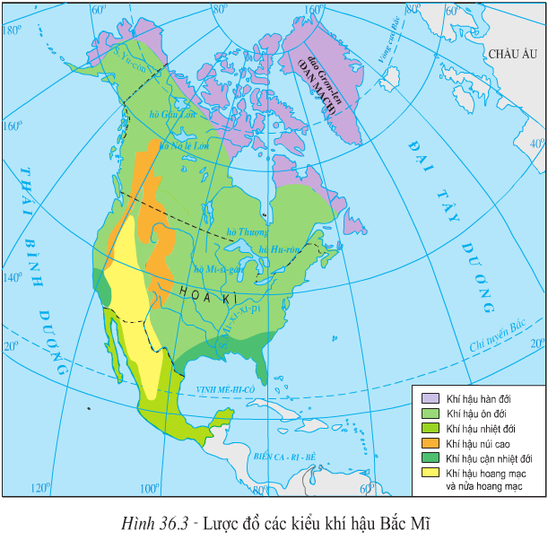 Lý thuyết Địa Lí 7 Bài 36: Thiên nhiên Bắc Mĩ hay, chi tiết 