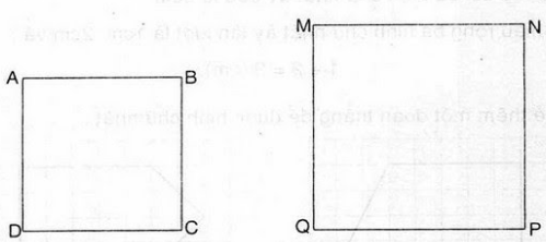 Đo rồi cho biết độ dài của mỗi hình vuông sau trang 86 sgk Toán 3 | Để học tốt Toán 3