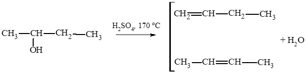 Cho hai chất là butan–1–ol và butan–2–ol. Viết phương trình hoá học của phản ứng xảy ra khi