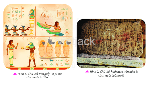 Dưới đây là những hình ảnh mô tả chữ viết của người Ai Cập và Lưỡng Hà cổ đại