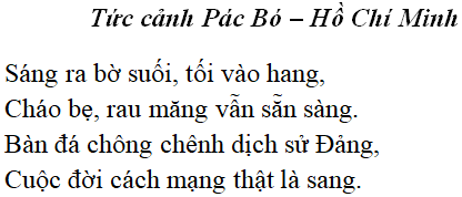 Bài thơ: Tức cảnh Pác Bó (Hồ Chí Minh): nội dung, dàn ý, giá trị, tác giả - Tác giả tác phẩm (mới 2022) | Ngữ văn lớp 8