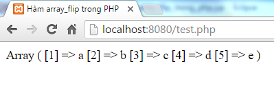 Hàm array_flip trong PHP
