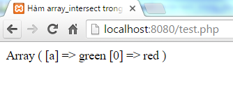 Hàm array_intersect trong PHP