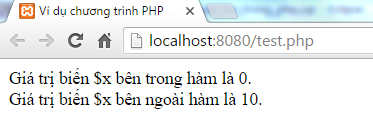 Biến cục bộ trong PHP