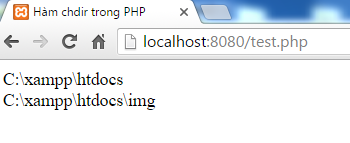 Hàm chdir trong PHP