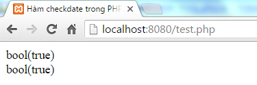 Hàm checkdate trong PHP