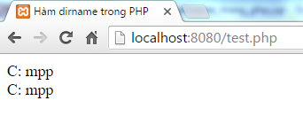 Hàm dirname trong PHP