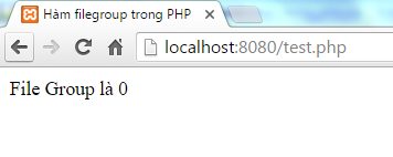 Hàm filegroup trong PHP