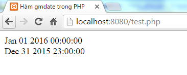 Hàm gmdate trong PHP