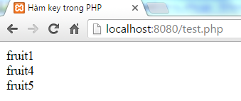 Hàm key trong PHP