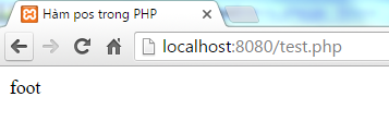 Hàm pos trong PHP