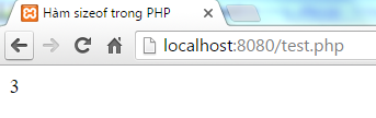 Hàm sizeof trong PHP
