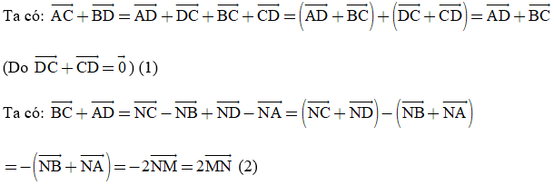 Cho tứ giác ABCD Gọi M, N tương ứng là trung điểm của các cạnh AB, CD