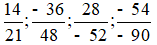 Rút gọn mỗi phân số sau về phân số tối giản