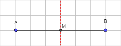 Quan sát đoạn thẳng AB trên giấy ô vuông (Hình 46). Gấp giấy sao cho điểm B trùng