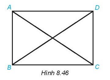 Quan sát Hình 8.46 và gọi tên các góc có đỉnh là A, B trong hình vẽ