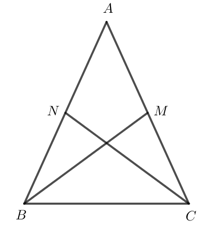 Cho tam giác ABC cân tại A có M là trung điểm của cạnh AC