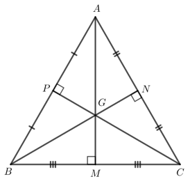 Tam giác ABC có ba đường trung tuyến cắt nhau tại G