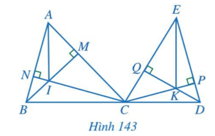 Cho hai tam giác nhọn ABC và ECD, trong đó ba điểm B, C, D thẳng hàng