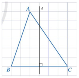 Cho tam giác ABC như Hình 122 Vẽ đường trung trực d của đoạn thẳng BC 