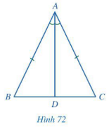 Cho tam giác ABC cân tại A, tia phân giác của góc A cắt cạnh BC tại D