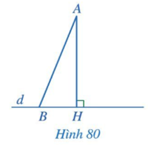 Giả sử AH, AB lần lượt là đường vuông góc và đường xiên kẻ từ điểm A đến đường thẳng d