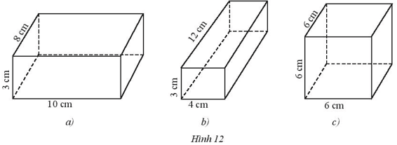 Trong các hình dưới đây, hình nào là hình hộp chữ nhật, hình nào là hình lập phương