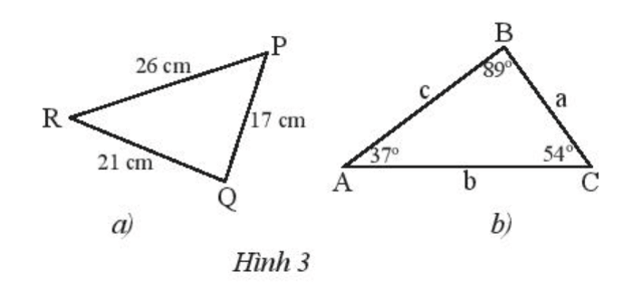 Sắp xếp theo thứ tự từ nhỏ đến lớn số đo các góc của tam giác PQR