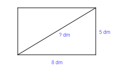Biết rằng bình phương độ dài đường chéo của một hình chữ nhật bằng tổng