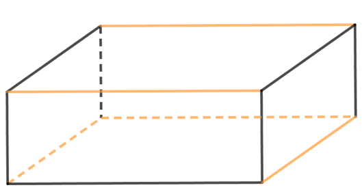 Vẽ lên một miếng bìa hình khai triển của hình hộp chữ nhật (tương tự hình bên) với kích thước tùy chọn