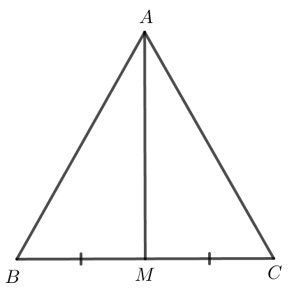 Cho tam giác ABC cân tại A và M là trung điểm của đoạn thẳng BC