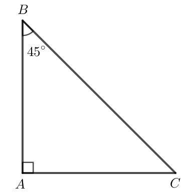 Tam giác vuông có hai cạnh bằng nhau được gọi là tam giác vuông cân