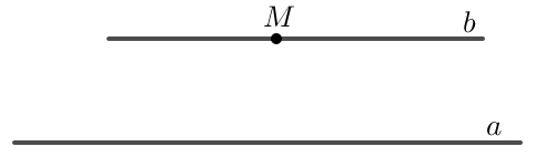 Cho trước đường thẳng a và một điểm M không nằm trên đường thẳng a