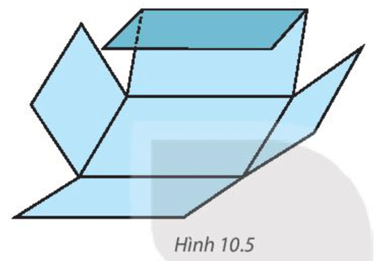 Sử dụng bìa cứng, cắt và gấp một chiếc hộp có dạng hình hộp chữ nhật với kích thước như Hình 10.3