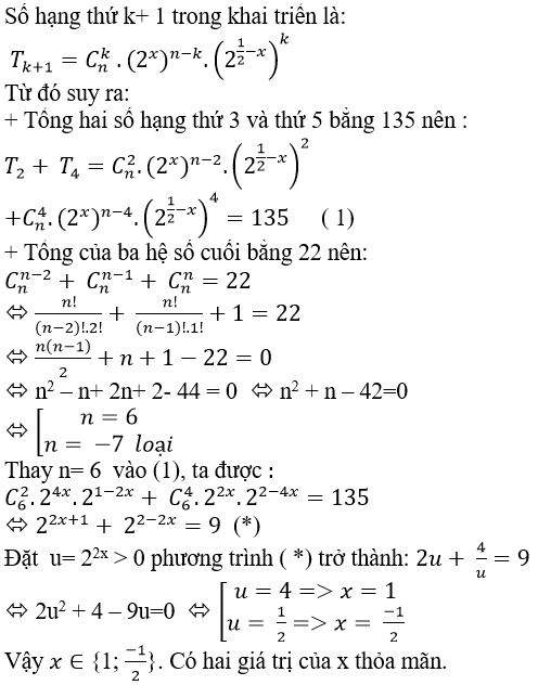 Bài tập về nhị thức Newton nâng cao (cực hay có lời giải)