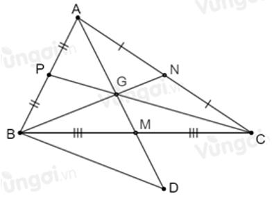 Trắc nghiệm Tính chất ba đường trung tuyến của tam giác
