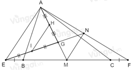 Trắc nghiệm Tính chất ba đường trung tuyến của tam giác