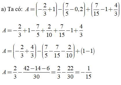 Trắc nghiệm Cộng, trừ số hữu tỉ - Bài tập Toán lớp 7 chọn lọc có đáp án, lời giải chi tiết