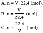 Công thức, cách tính số mol khi biết thể tích khí ở đktc và ngược lại cực hay, chi tiết | Hóa học lớp 8