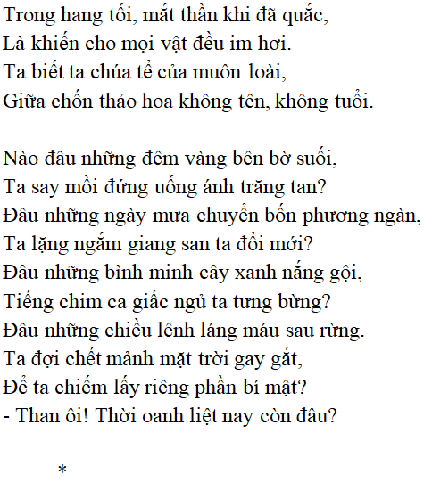 Bài thơ Nhớ rừng (Thế Lữ) - nội dung, dàn ý, giá trị, tác giả | Ngữ văn lớp 8