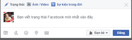 Cách thay đổi trạng thái trên Facebook