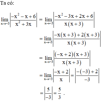 Cách tính giới hạn của hàm số có chứa trị tuyệt đối cực hay, chi tiết