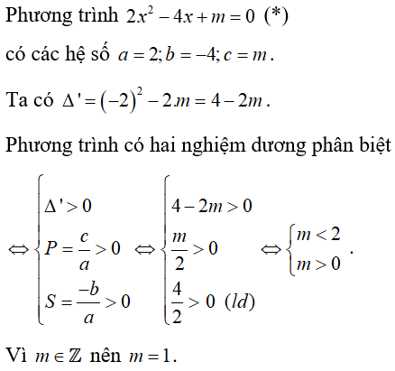 Cách giải phương trình bậc hai chứa tham số cực hay, có đáp án